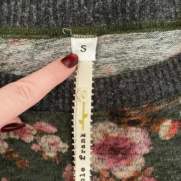 UNCLE FRANK Anthropologie Floral Print mini Dress size Small Tier Sleeve - Picture 2 of 6